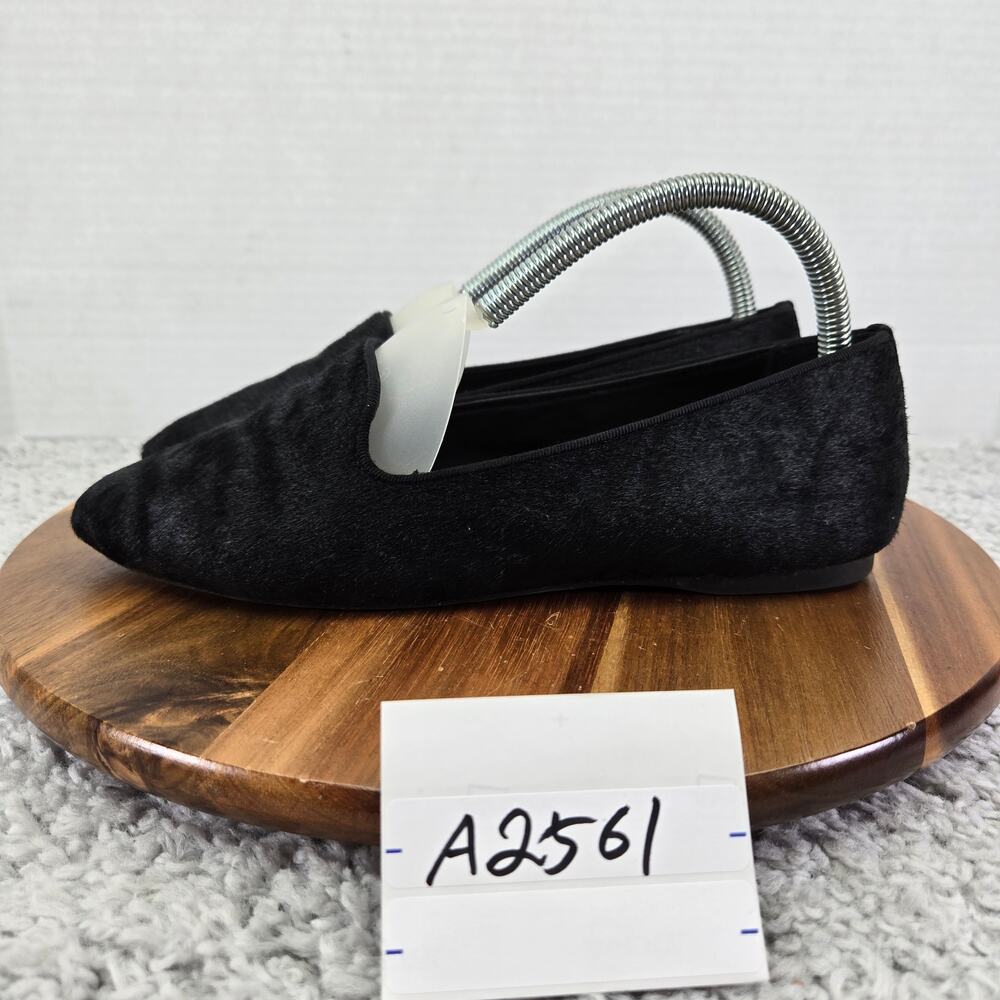 Birdies Women 8 The Blackbird Black Calf Hair Casual Lifestyle Daily Flat Loafer